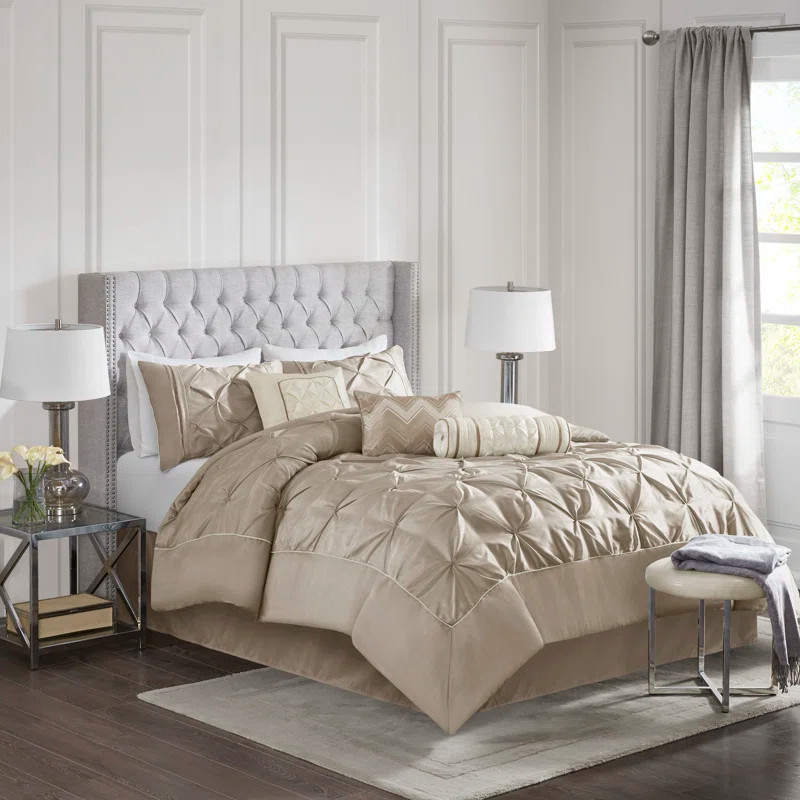 Madison Park Laurel 7 Piece Tufted Comforter Set