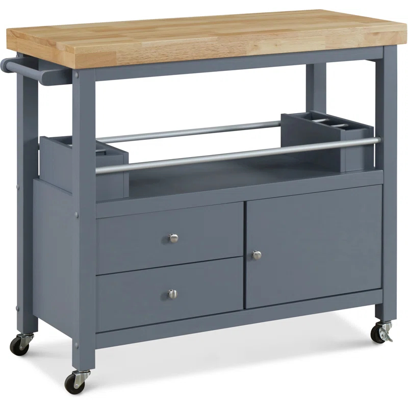 ClickDecor Gerolakkos ClickDecor Anson Kitchen Island Bar Cart with Storage
