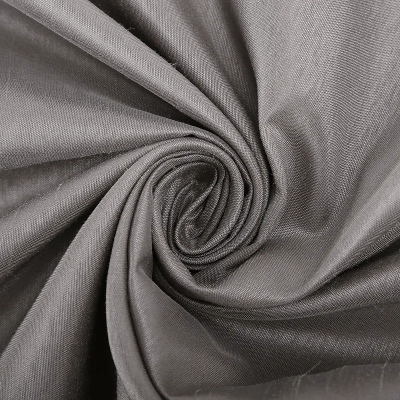 Faux Dupioni Silk Thermal Extreme 100% Blackout Back Tab Curtain Panel