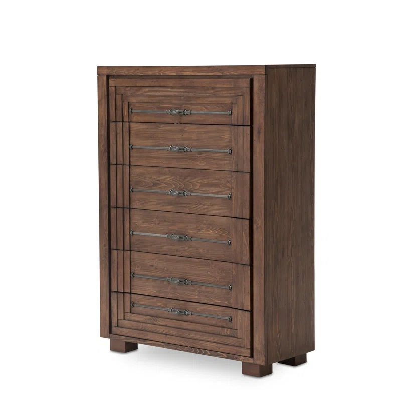 Michael Amini / Kathy Ireland Home Designs Carrollton Solid Wood 40'' W 6 - Drawer Dresser