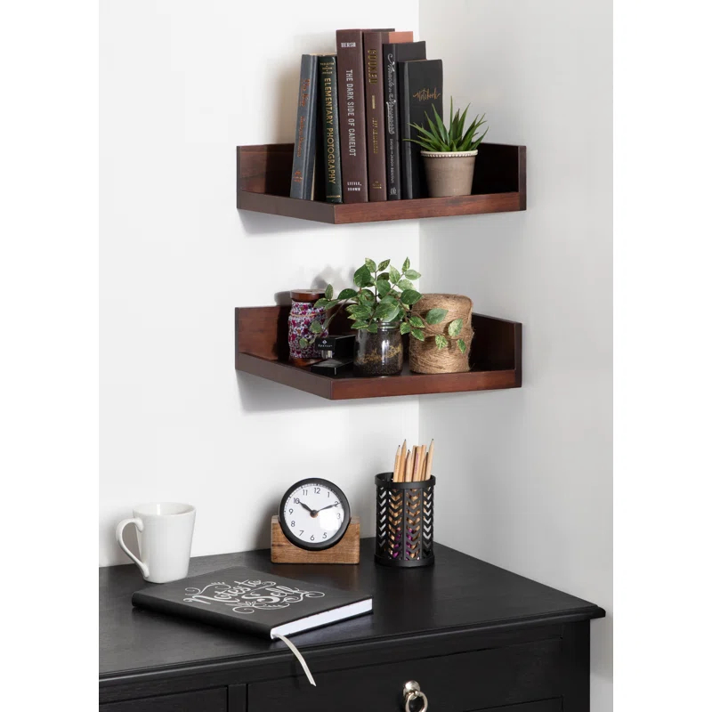 Latitude Run® Kinta 2 Piece Square Accent Shelf (Set of 2)