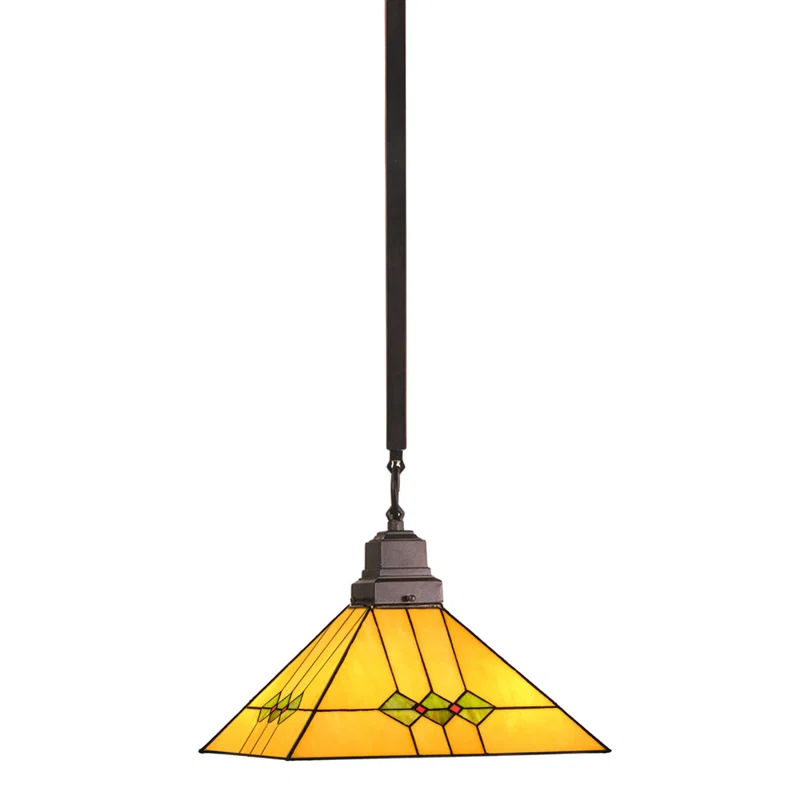Meyda Lighting Martini Mission 1 - Light Mahogany Bronze Single Pendant