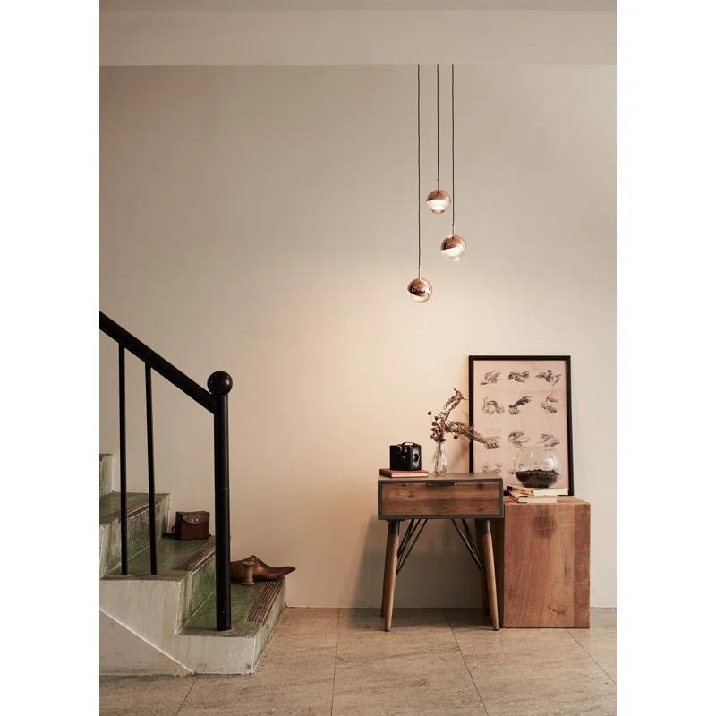 Chrome Glass LED Globe Pendant Light