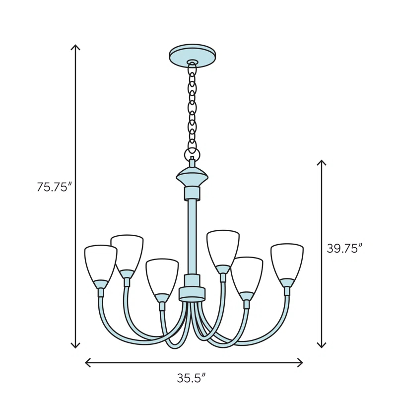 9 - Light Dimmable Tiered Chandelier