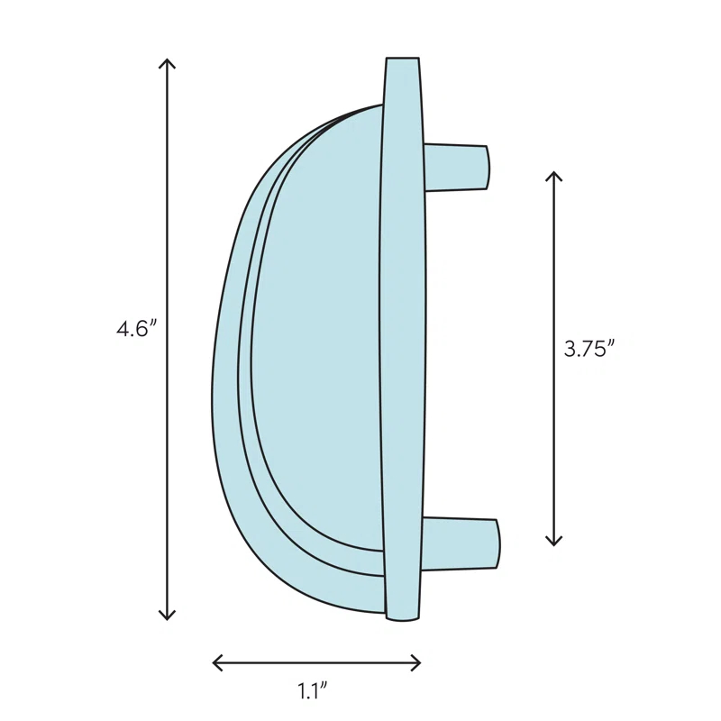 Traditional Black Stainless Steel Cup Pull with Mounting Hardware