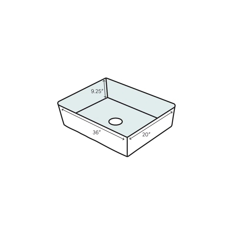 Platus Houzer Farmhouse Apron Front/Undermount 36 inch Fireclay Single Bowl Kitchen Sink