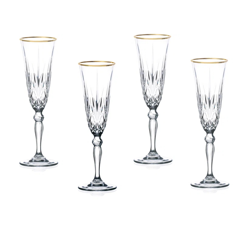 Siena 6oz. Crystal Flute Set (Set of 4)