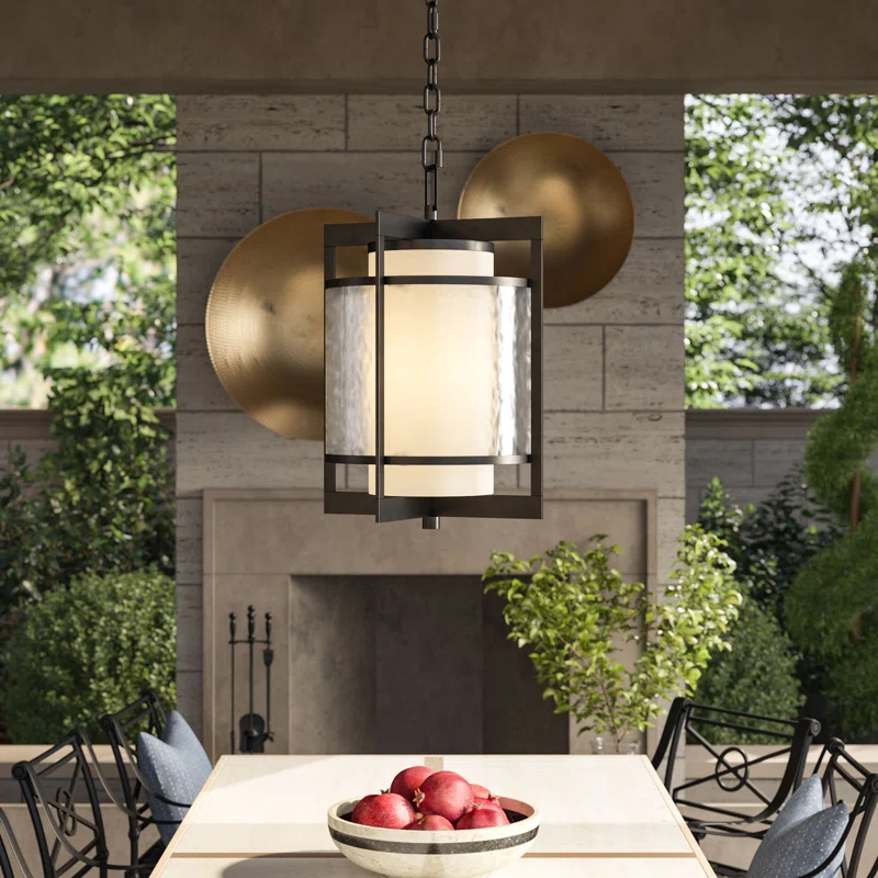 Singapore Moderne Outdoor 14" Outdoor Hanging Lantern
