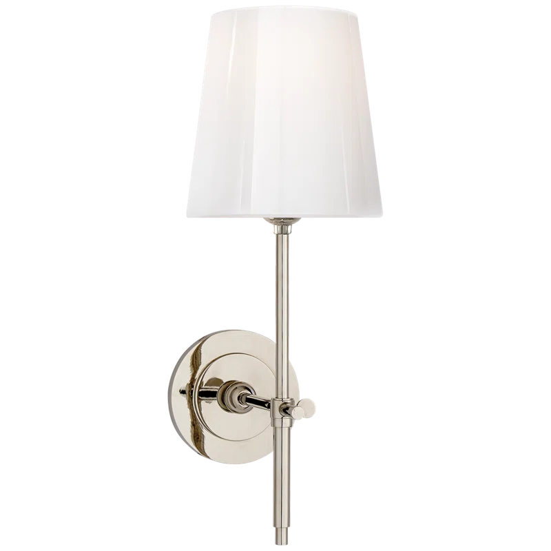 Elegant Outdoor Direct Wired Nickel Wallchiere, 14.5" Height