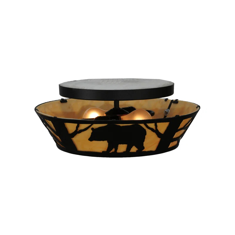 Rustic Lodge 2 - Light Semi Flush Mount