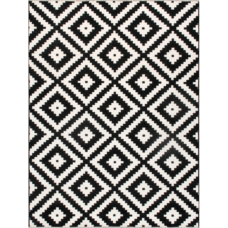 Pasargad Geometric Black/White Area Rug