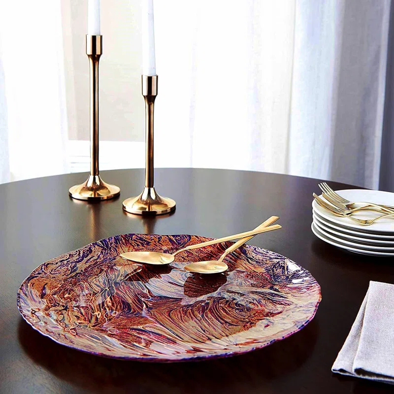 Red Pomegranate Red Pomegranate Ballad Glass Platter