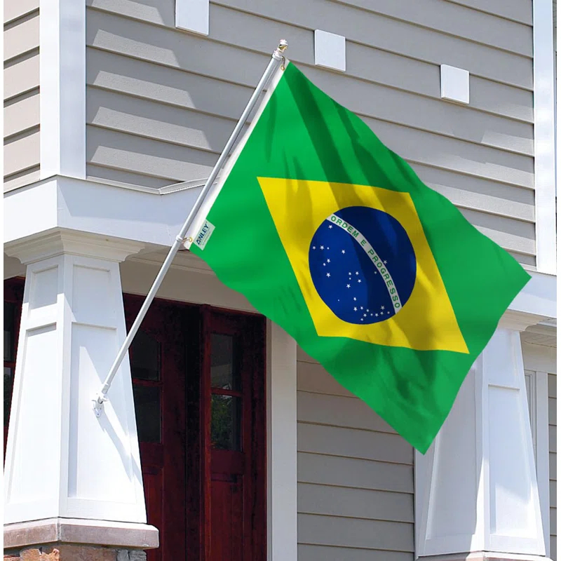 ANLEY Brazil Flag Polyester 36 x 60 in. House Flag (Set of 2)