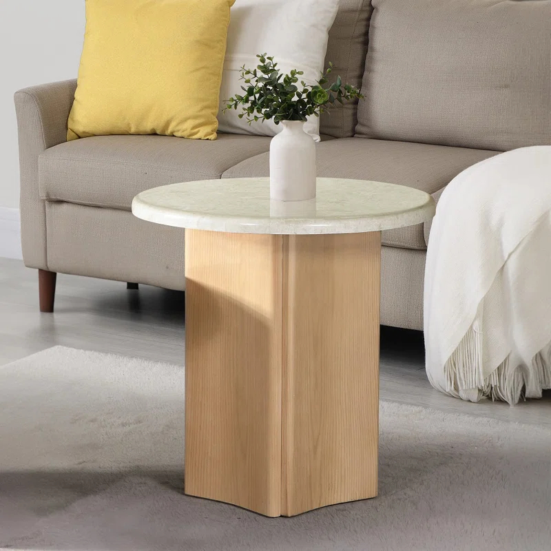 World Menagerie END TABLE W/MARBLE TOP