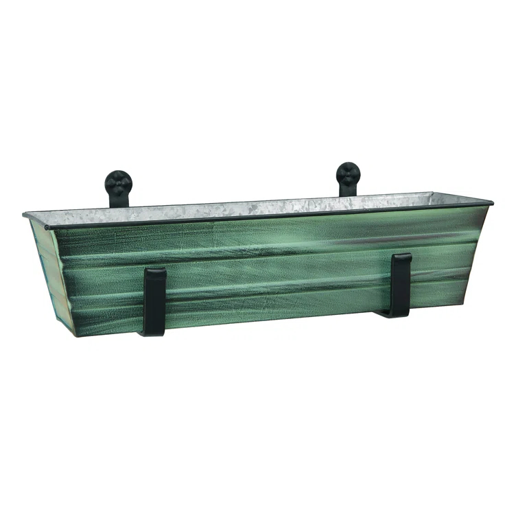 Winston Porter Dynamism Metal Window Box Planter