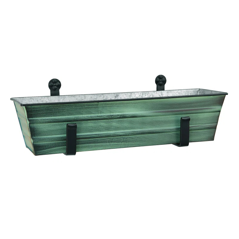 Winston Porter Dynamism Metal Window Box Planter