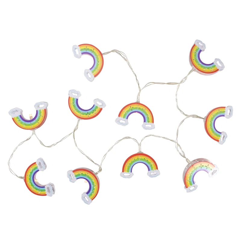 Northlight Seasonal 10 Count LED Warm White Rainbow Christmas Lights - 3.25 Ft Clear Wire