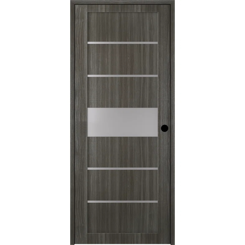 Belldinni Siah DIY-Friendly Solid Manufactured Wood and Glass Paneled Prefinished Standard Door
