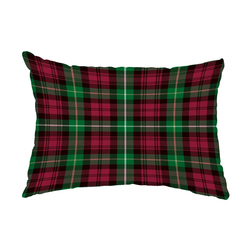 e by design Plaid Indoor/Outdoor Reversible Throw Pillow