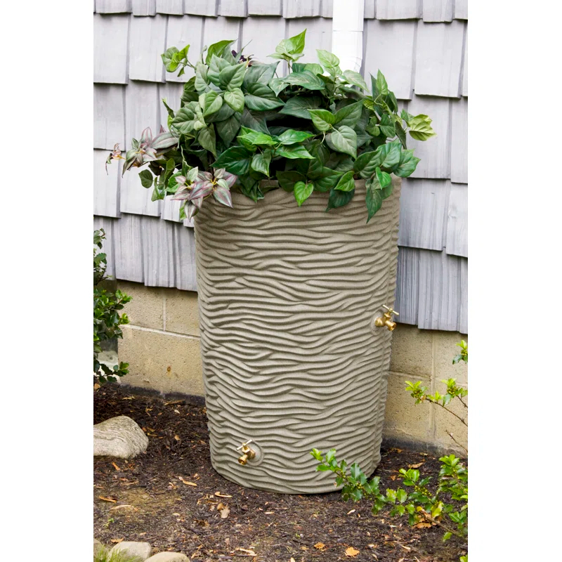 Good Ideas Good Ideas 50 Gallons Plastic Drainable Planter Rain Barrel