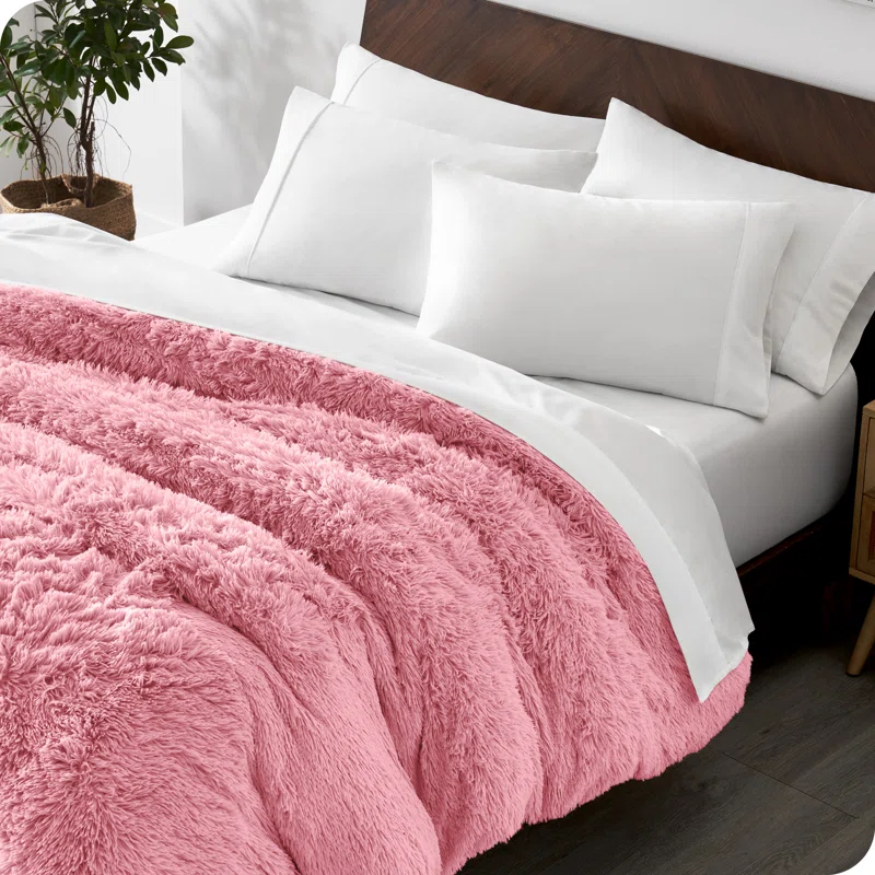 Bare Home Shaggy Fleece Plush Duvet Cover