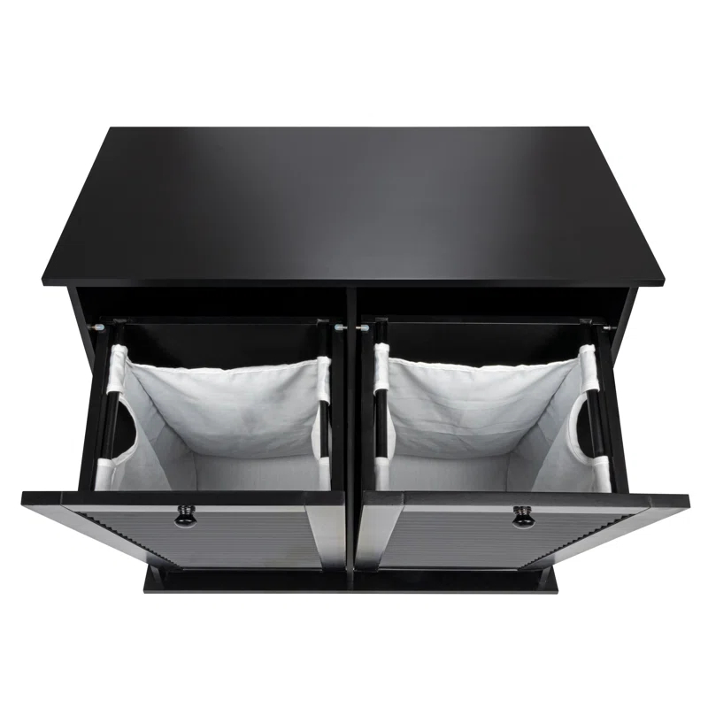 Tilt-out Cabinet Laundry Sorter with Shutter Front