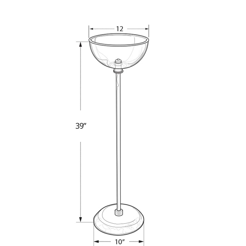 Azar Displays 12" Diameter Single Bowl Floor Display