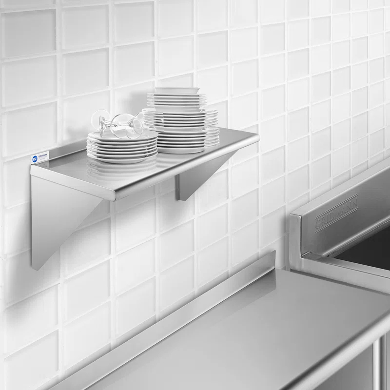 GRIDMANN NSF Stainless Steel Wall-Mount Shelf by Latitude Run