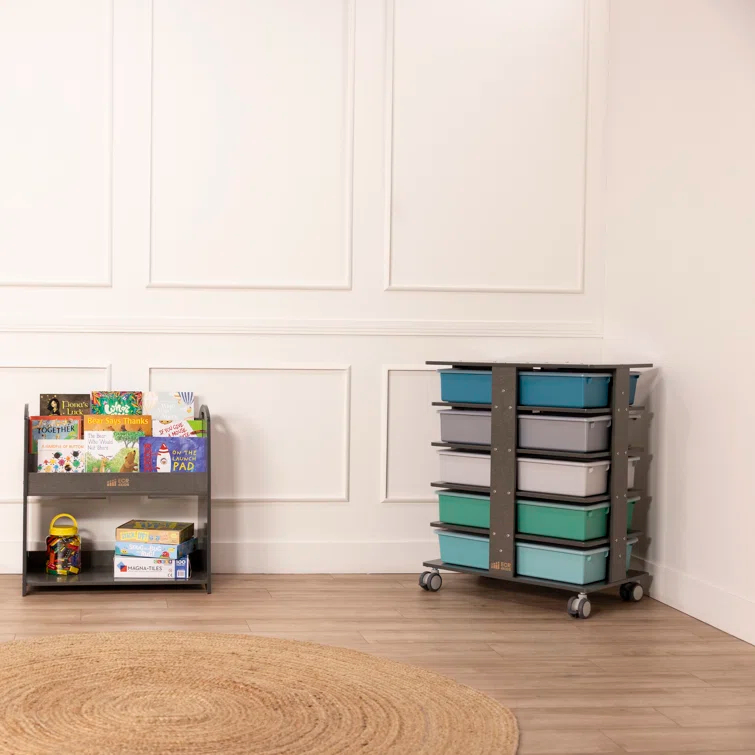 ECR4Kids ECR4Kids 20-Compartment Mobile Storage Tower, 5x4, Classroom Furniture,