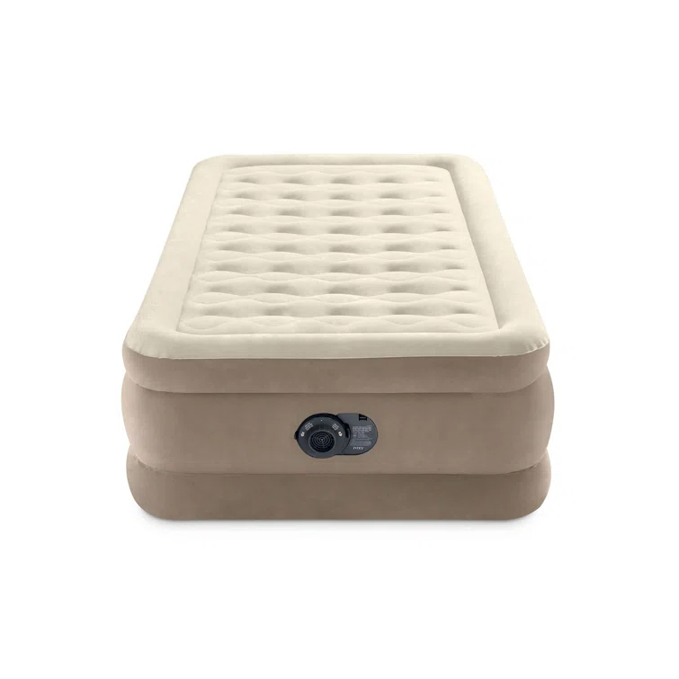 Intex Intex Ultra Plush Fiber Tech Airbed Mattress with Built in Pump