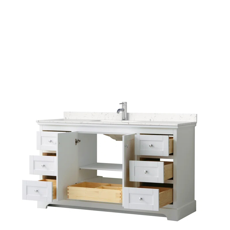 Wyndham Collection Avery 60'' Single Bathroom Vanity with Top