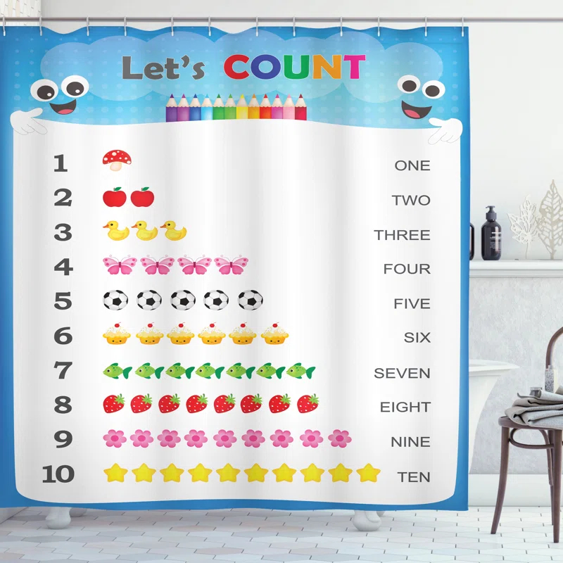 Ambesonne Shower Curtain with Hooks Included