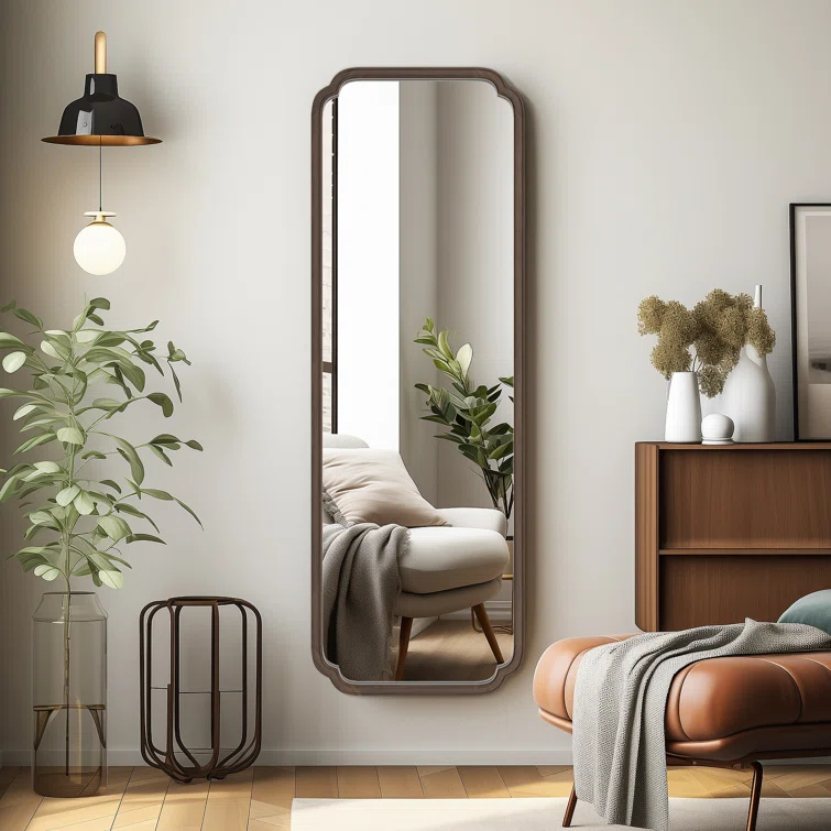 Winston Porter Solid Wood Rectangle Mirror