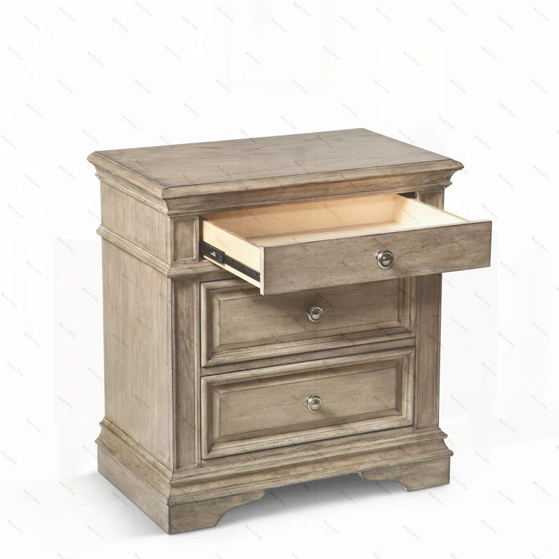 One Allium Way® Highland Park - Nightstand With USB - Waxed Driftwood