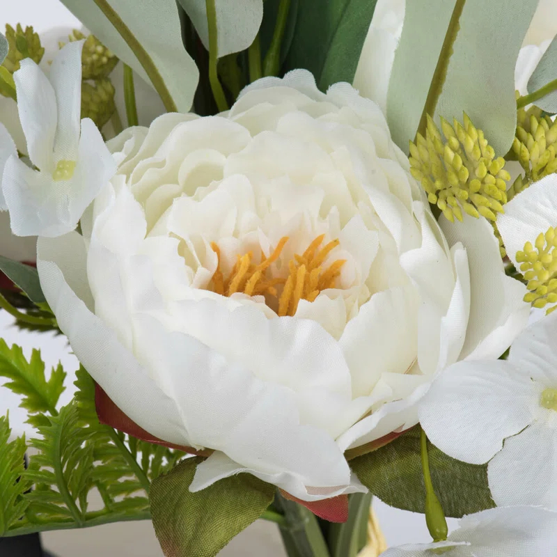 Primrue 14" Artificial Peony Bouquet
