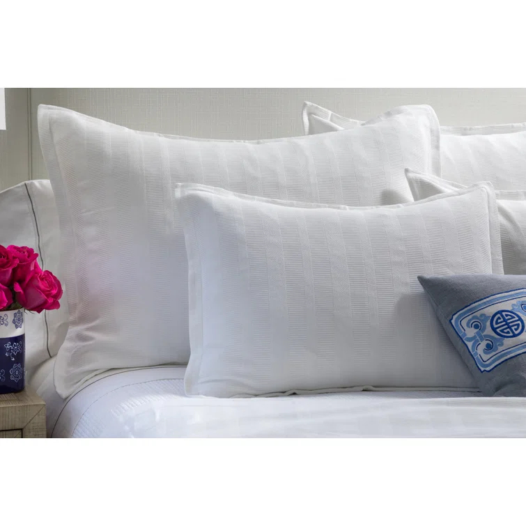 White Cotton Luxe Euro Lumbar Throw Pillow