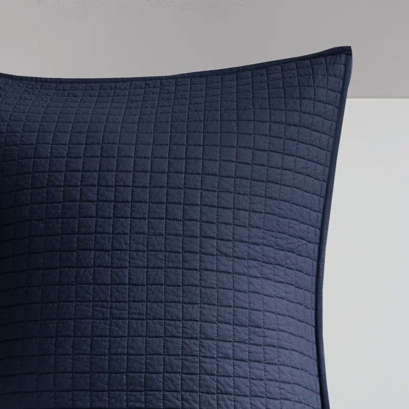 Brooklyn Cotton Jacquard Duvet Cover Set with Euro Shams and Throw Pillows
