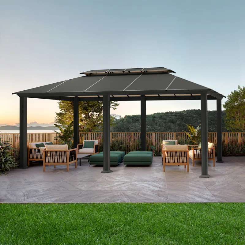 Paragon-Outdoor Santa Monica Aluminum Patio Gazebo