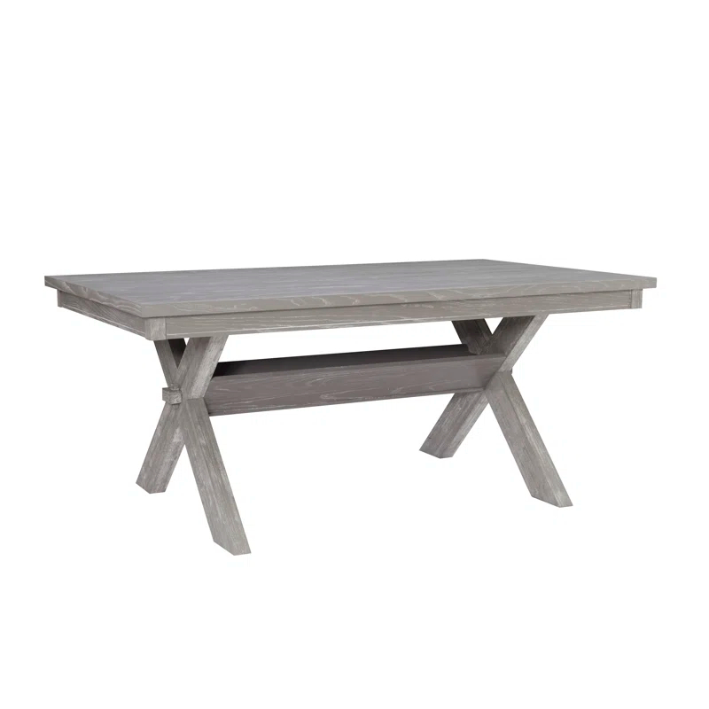 Kelly Clarkson Home Gigi 70" Solid Wood Farmhouse Trestle Base Dining Table