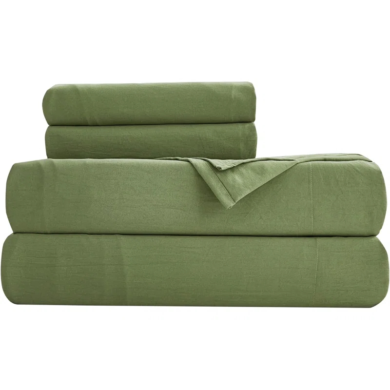 Chezmoi Collection Washed Microfiber Bedding Microfiber Sheet Set