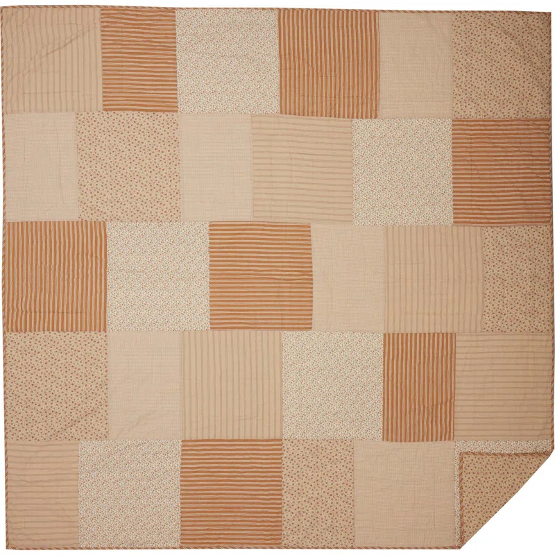 VHC Brands Farmhouse / Country Cotton Twill Patchwork Quilt