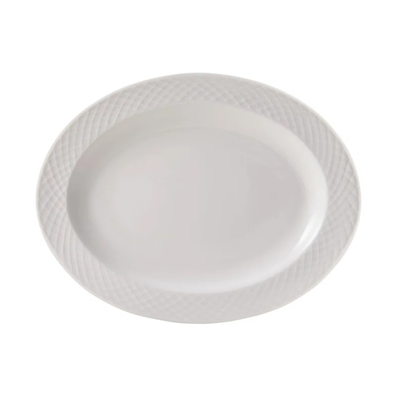 Mikasa Mikasa Trellis 16in. Lightweight Chip-Resistant Bone China Serving Platter