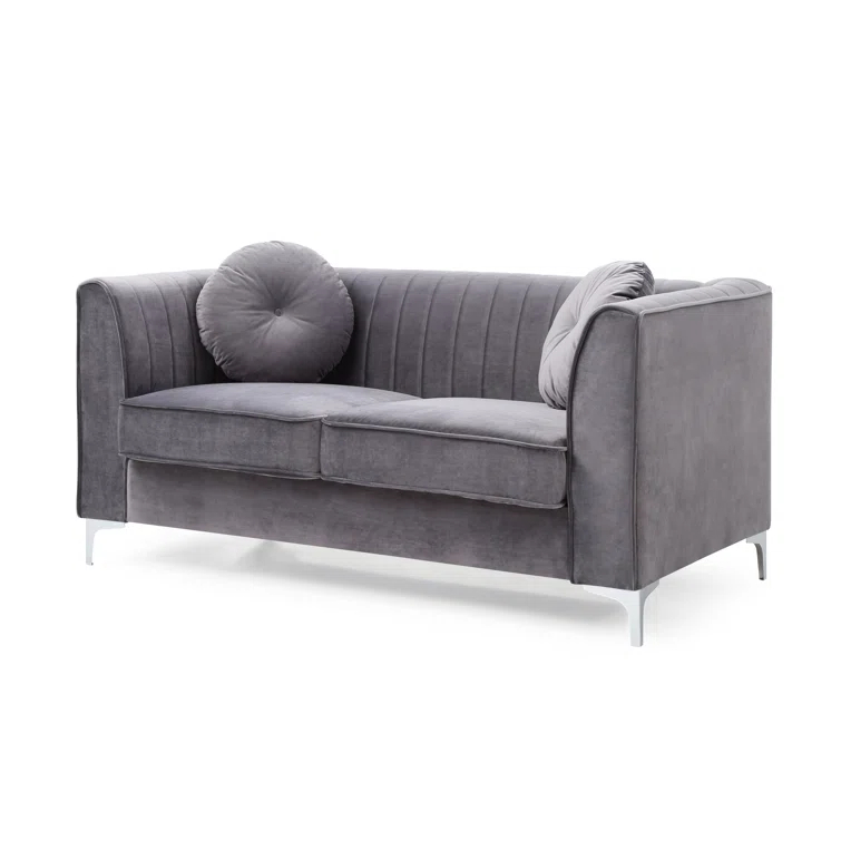 Glory Furniture Bailey 65'' Velvet Loveseat