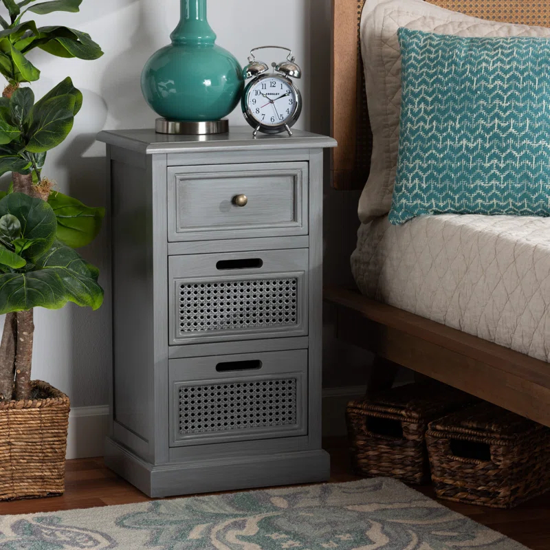 Red Barrel Studio® Rankine 15.7'' W Solid Wood Nightstand