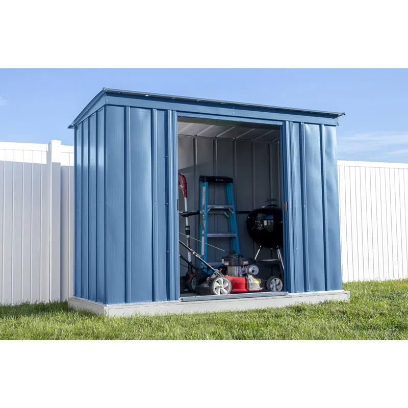 Arrow 8 ft. W x 4 ft. D Galvanized Steel Vertical Storage Shed