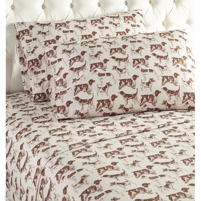 Micro Flannel® Printed Deep-Pocket Sheet Set