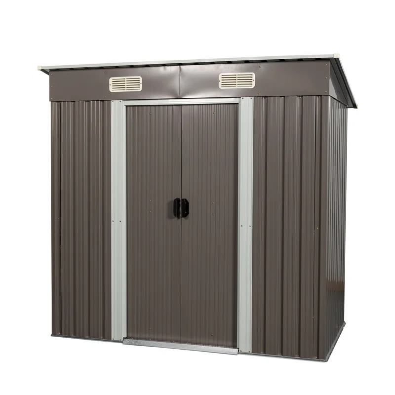 GZMWON 6Ft X 4Ft Outdoor Metal Storage Shed