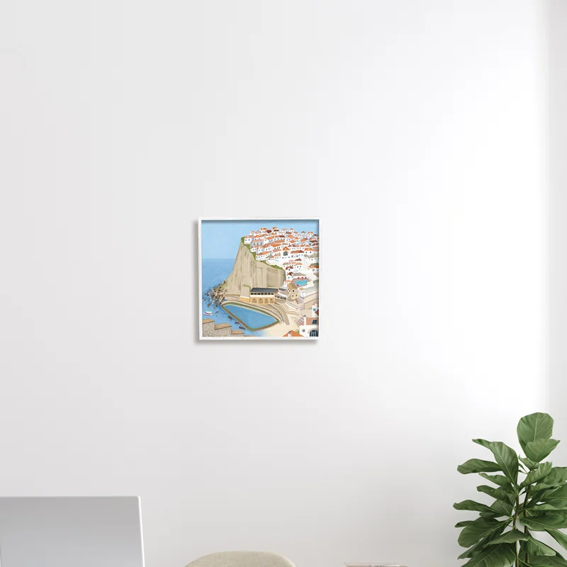 Stupell Industries " Portugal Sea Port Coastal City Landscape Illustration "