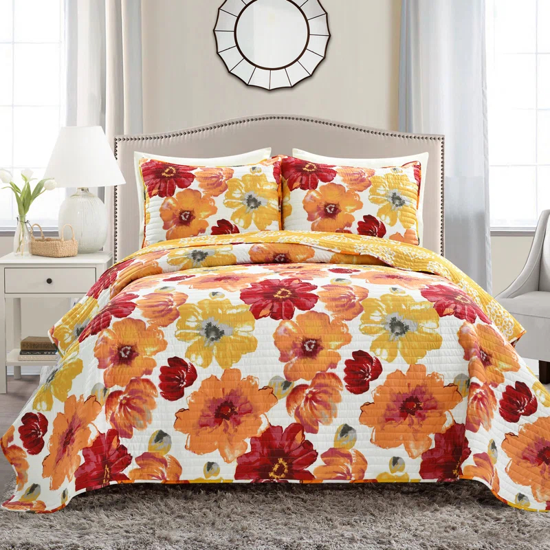 Lush Decor Leah Reversible Quilt Set