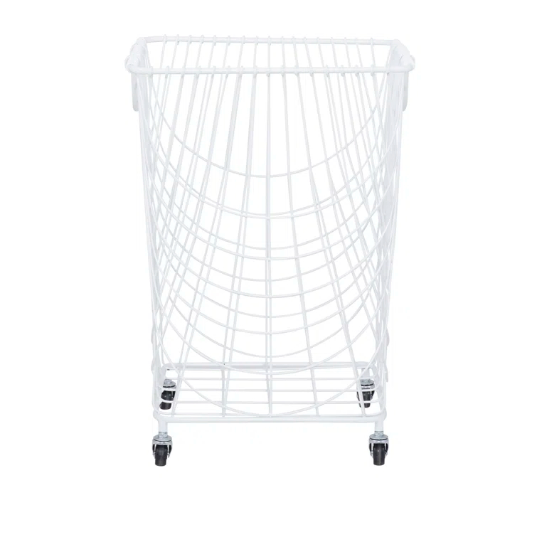 CosmoLiving by Cosmopolitan Metal Deep Set Metal Mesh Laundry Basket Storage Cart with Wheels and Handles & Reviews | Joss & Main